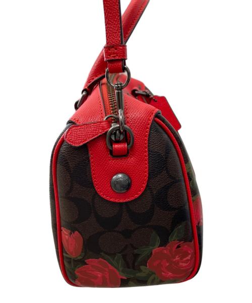COACH（コーチ）COACH (コーチ) 2WAYバッグ ブラウン×レッドの古着・服飾アイテム