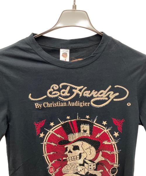 Ed Hardy（エド ハーディー）Ed Hardy (エド ハーディー) 半袖カットソー ブラック サイズ:L 未使用品の古着・服飾アイテム
