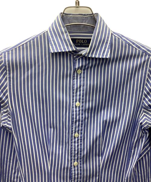POLO RALPH LAUREN（ポロ・ラルフローレン）POLO RALPH LAUREN (ポロ・ラルフローレン) 長袖ワンピース ブルー×ホワイト サイズ:Mの古着・服飾アイテム