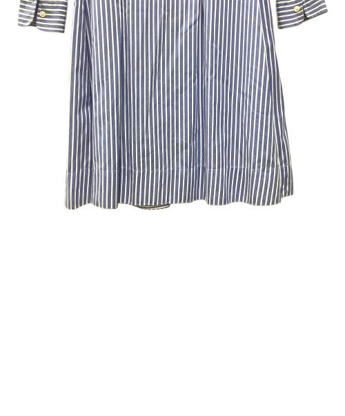 POLO RALPH LAUREN（ポロ・ラルフローレン）POLO RALPH LAUREN (ポロ・ラルフローレン) 長袖ワンピース ブルー×ホワイト サイズ:Mの古着・服飾アイテム