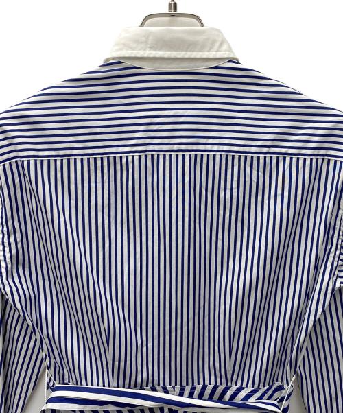 POLO RALPH LAUREN（ポロ・ラルフローレン）POLO RALPH LAUREN (ポロ・ラルフローレン) 長袖ワンピース ホワイト×ブルー サイズ:Mの古着・服飾アイテム