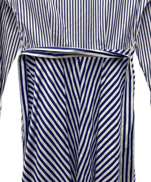 POLO RALPH LAUREN（ポロ・ラルフローレン）POLO RALPH LAUREN (ポロ・ラルフローレン) 長袖ワンピース ホワイト×ブルー サイズ:Mの古着・服飾アイテム