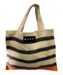 MARNI MARKET（マルニ マーケット）の古着「トートバッグ」｜ナチュラル×ブラック