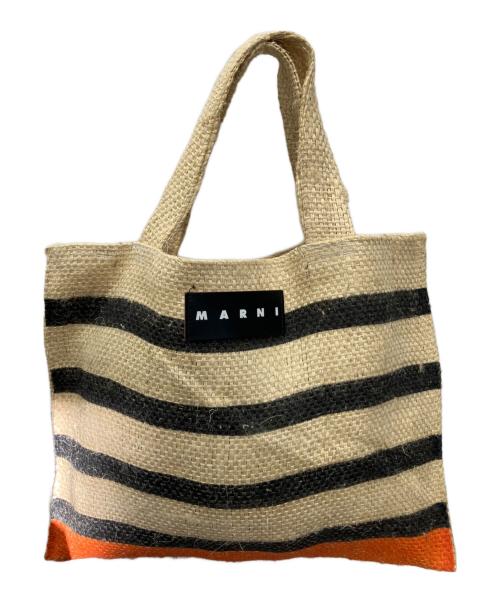 MARNI MARKET（マルニ マーケット）MARNI MARKET (マルニ マーケット) トートバッグ ナチュラル×ブラックの古着・服飾アイテム