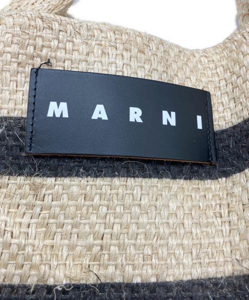 MARNI MARKET（マルニ マーケット）MARNI MARKET (マルニ マーケット) トートバッグ ナチュラル×ブラックの古着・服飾アイテム