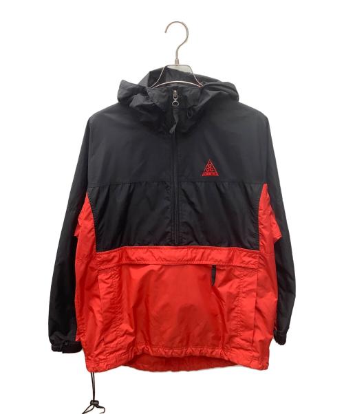 NIKE ACG（ナイキエーシージー）NIKE ACG (ナイキエーシージー) アノラックパーカー ブラック×レッド サイズ:Mの古着・服飾アイテム