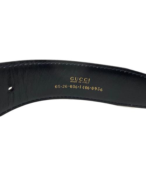 GUCCI（グッチ）GUCCI (グッチ) Gバックルレザーバルト ブラウンの古着・服飾アイテム