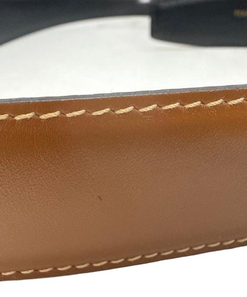 GUCCI（グッチ）GUCCI (グッチ) Gバックルレザーバルト ブラウンの古着・服飾アイテム