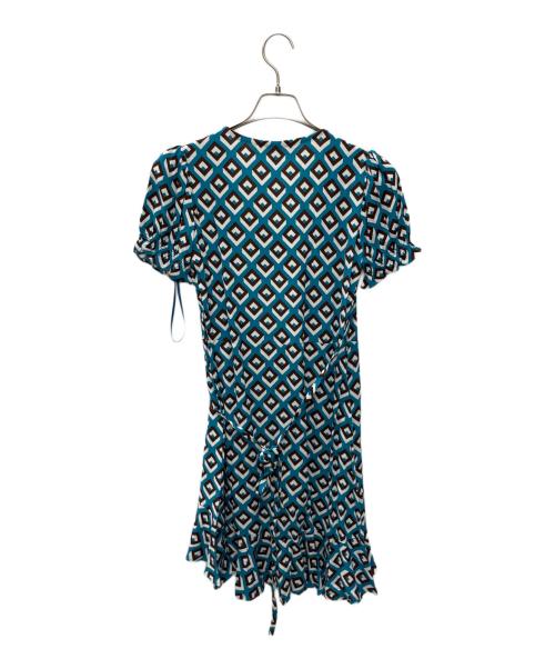 DIANE VON FURSTENBERG（ダイアンフォンファステンバーグ）DIANE VON FURSTENBERG (ダイアンフォンファステンバーグ) 半袖ワンピース ブルー サイズ:XS 未使用品の古着・服飾アイテム