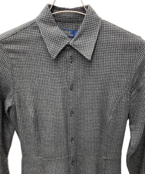 POLO RALPH LAUREN（ポロ・ラルフローレン）POLO RALPH LAUREN (ポロ・ラルフローレン) 長袖ワンピース グレー×ブラック サイズ:2の古着・服飾アイテム