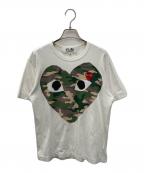 PLAY COMME des GARCONSプレイコムデギャルソン）の古着「半袖カットソー」｜ホワイト