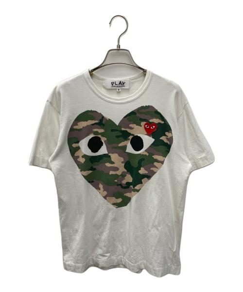 PLAY COMME des GARCONS（プレイコムデギャルソン）PLAY COMME des GARCONS (プレイコムデギャルソン) 半袖カットソー ホワイト サイズ:Mの古着・服飾アイテム