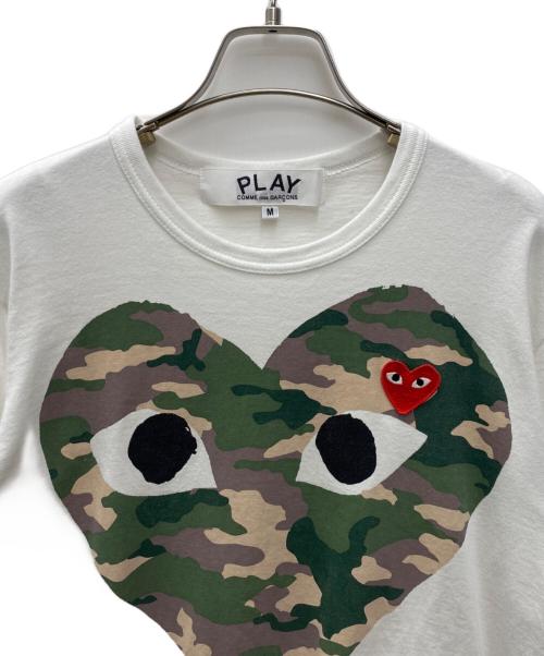 PLAY COMME des GARCONS（プレイコムデギャルソン）PLAY COMME des GARCONS (プレイコムデギャルソン) 半袖カットソー ホワイト サイズ:Mの古着・服飾アイテム