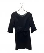 JUSGLITTY Luxeジャスグリッティー リュクス）の古着「長袖ワンピース」｜ブラック