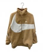 NIKEナイキ）の古着「ボアジャケット」｜ベージュ×ホワイト