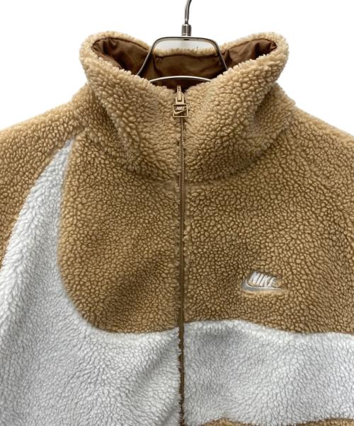 NIKE（ナイキ）NIKE (ナイキ) ボアジャケット ベージュ×ホワイト サイズ:XXLの古着・服飾アイテム