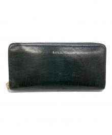 Paul Smith bag（ポールスミス）の古着「ベジタンラウンドジップウォレット」｜グリーン