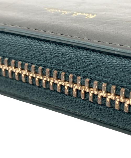 Paul Smith bag（ポールスミス）Paul Smith BAG (ポールスミス) ベジタンラウンドジップウォレット グリーンの古着・服飾アイテム