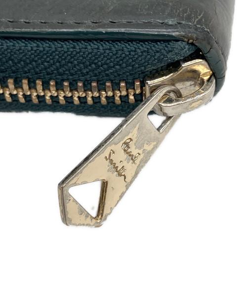 Paul Smith bag（ポールスミス）Paul Smith BAG (ポールスミス) ベジタンラウンドジップウォレット グリーンの古着・服飾アイテム