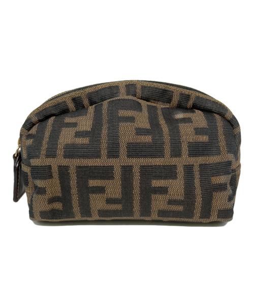 FENDI（フェンディ）FENDI (フェンディ) ポーチ ブラウン×ブラックの古着・服飾アイテム
