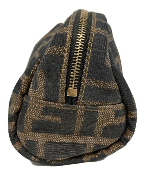 FENDI（フェンディ）FENDI (フェンディ) ポーチ ブラウン×ブラックの古着・服飾アイテム