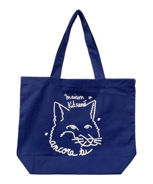 maison kitsune（メゾンキツネ）maison kitsune (メゾンキツネ) トートバッグ ネイビー 未使用品の古着・服飾アイテム