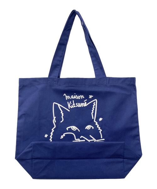 maison kitsune（メゾンキツネ）maison kitsune (メゾンキツネ) トートバッグ ネイビー 未使用品の古着・服飾アイテム
