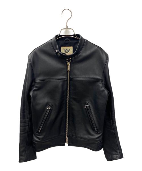 666 LEATHER WEAR（666レザーウェア）666 LEATHER WEAR (666レザーウェア) ライダースジャケット ブラック サイズ:36の古着・服飾アイテム