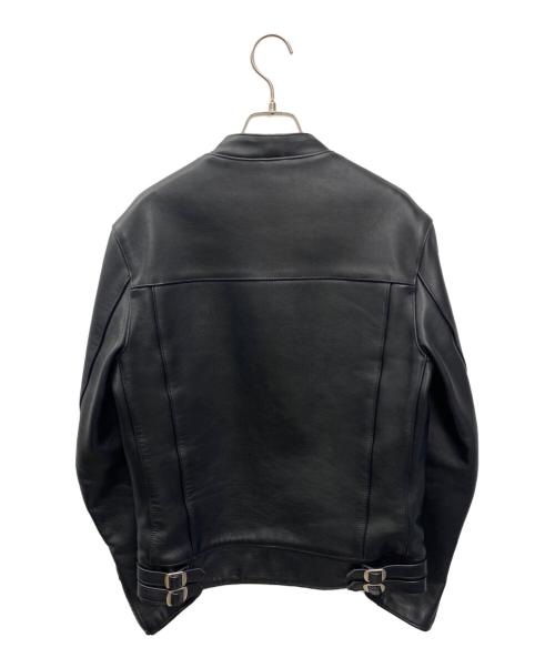 666 LEATHER WEAR（666レザーウェア）666 LEATHER WEAR (666レザーウェア) ライダースジャケット ブラック サイズ:36の古着・服飾アイテム