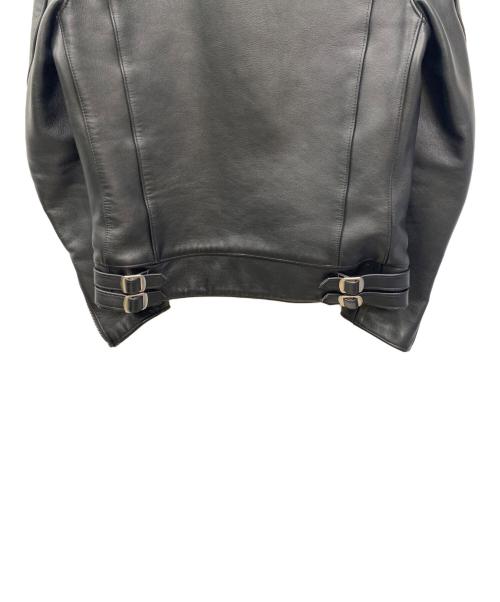 666 LEATHER WEAR（666レザーウェア）666 LEATHER WEAR (666レザーウェア) ライダースジャケット ブラック サイズ:36の古着・服飾アイテム