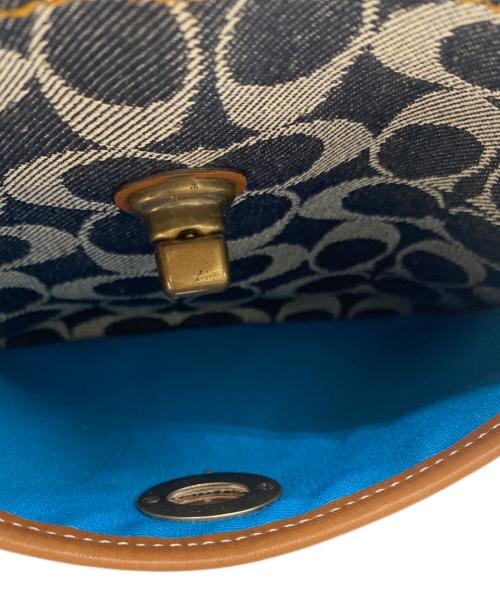 COACH（コーチ）COACH (コーチ) ハンドバッグ ネイビー×ブラウンの古着・服飾アイテム