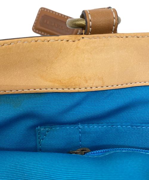 COACH（コーチ）COACH (コーチ) ハンドバッグ ネイビー×ブラウンの古着・服飾アイテム