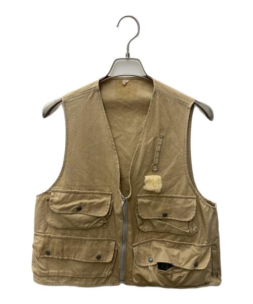 ー（ー）ー (ー) ハンティングベスト ベージュ サイズ:Mの古着・服飾アイテム