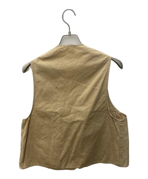 ー（ー）ー (ー) ハンティングベスト ベージュ サイズ:Mの古着・服飾アイテム