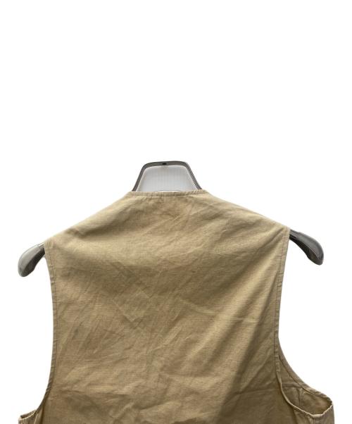 ー（ー）ー (ー) ハンティングベスト ベージュ サイズ:Mの古着・服飾アイテム
