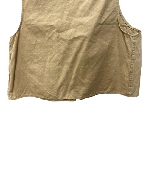 ー（ー）ー (ー) ハンティングベスト ベージュ サイズ:Mの古着・服飾アイテム