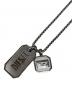 DIESEL (ディーゼル) ドッグタグネックレス シルバー：12000円