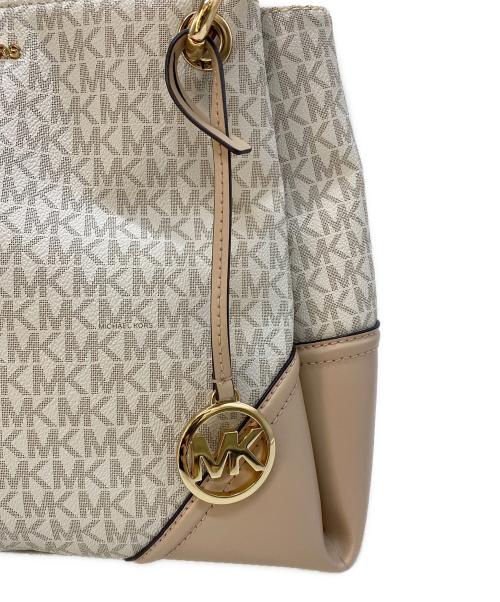 MICHAEL KORS（マイケルコース）MICHAEL KORS (マイケルコース) ショルダートートバッグ ベージュの古着・服飾アイテム