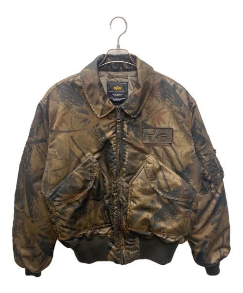 ALPHA INDUSTRIES（アルファインダストリーズ）ALPHA INDUSTRIES (アルファインダストリーズ) WIND AND SEA (ウィンダンシー) フライトジャケット ブラウン サイズ:Lの古着・服飾アイテム