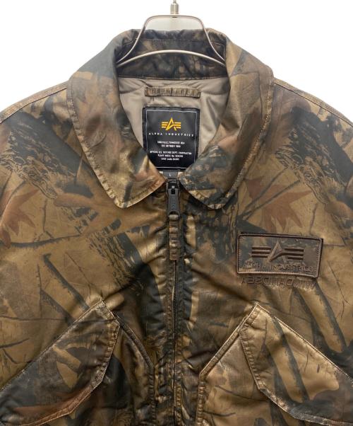 ALPHA INDUSTRIES（アルファインダストリーズ）ALPHA INDUSTRIES (アルファインダストリーズ) WIND AND SEA (ウィンダンシー) フライトジャケット ブラウン サイズ:Lの古着・服飾アイテム