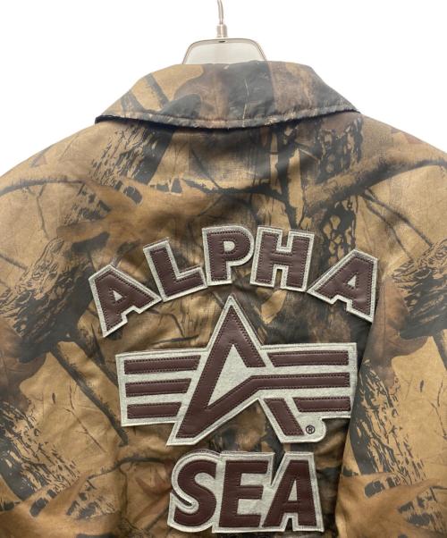 ALPHA INDUSTRIES（アルファインダストリーズ）ALPHA INDUSTRIES (アルファインダストリーズ) WIND AND SEA (ウィンダンシー) フライトジャケット ブラウン サイズ:Lの古着・服飾アイテム