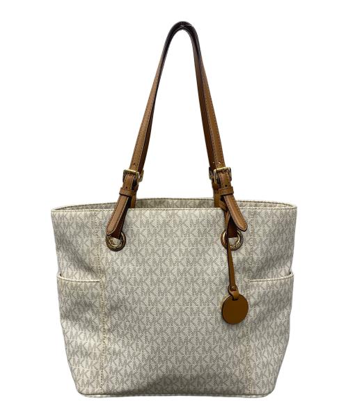 MICHAEL KORS（マイケルコース）MICHAEL KORS (マイケルコース) トートバッグ ベージュ×ブラウンの古着・服飾アイテム