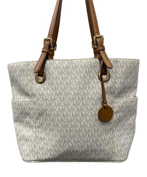 MICHAEL KORS（マイケルコース）MICHAEL KORS (マイケルコース) トートバッグ ベージュ×ブラウンの古着・服飾アイテム