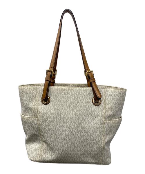 MICHAEL KORS（マイケルコース）MICHAEL KORS (マイケルコース) トートバッグ ベージュ×ブラウンの古着・服飾アイテム