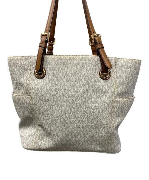 MICHAEL KORS（マイケルコース）MICHAEL KORS (マイケルコース) トートバッグ ベージュ×ブラウンの古着・服飾アイテム