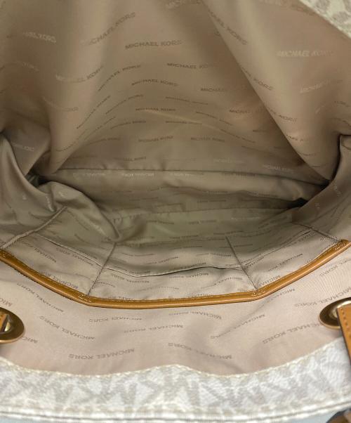 MICHAEL KORS（マイケルコース）MICHAEL KORS (マイケルコース) トートバッグ ベージュ×ブラウンの古着・服飾アイテム