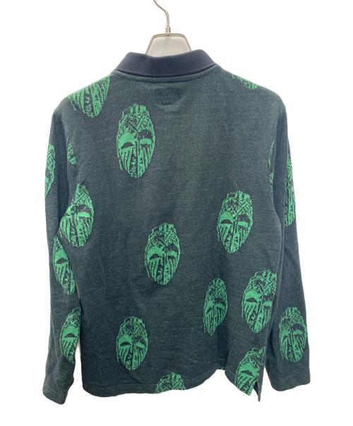 stussy（ステューシー）stussy (ステューシー) ポロシャツ ブラック×グリーン サイズ:Lの古着・服飾アイテム