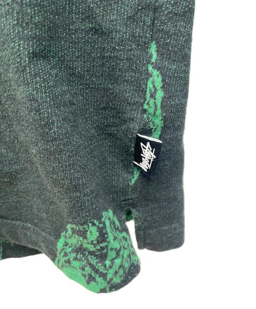 stussy（ステューシー）stussy (ステューシー) ポロシャツ ブラック×グリーン サイズ:Lの古着・服飾アイテム