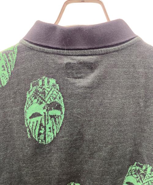 stussy（ステューシー）stussy (ステューシー) ポロシャツ ブラック×グリーン サイズ:Lの古着・服飾アイテム