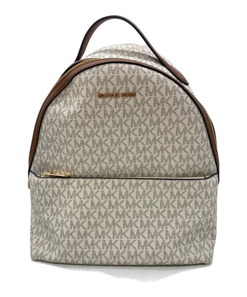 MICHAEL KORS（マイケルコース）MICHAEL KORS (マイケルコース) リュック ホワイト×ブラウンの古着・服飾アイテム